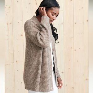 Jenni Kayne cocoon cashmere cardigan taupe M